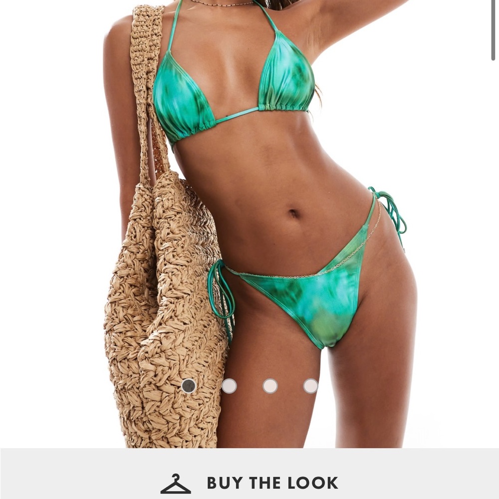 ASOS Green Tie-Dye Bikini